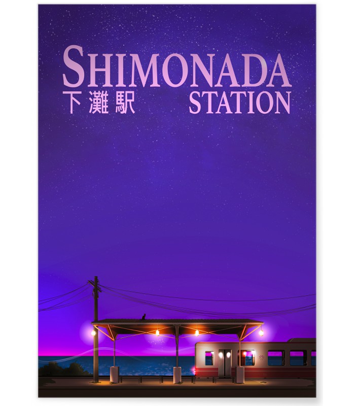 Affiche Shimonada Station nuit