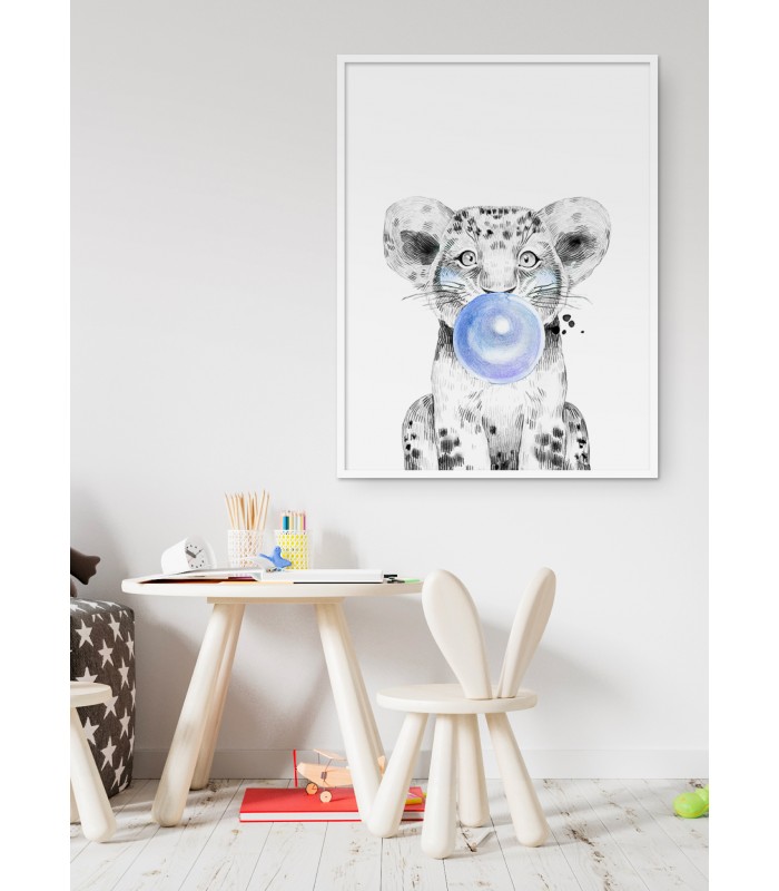 Poster Bulle de Lionceau Bleue