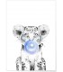 Poster Bulle de Lionceau Bleue