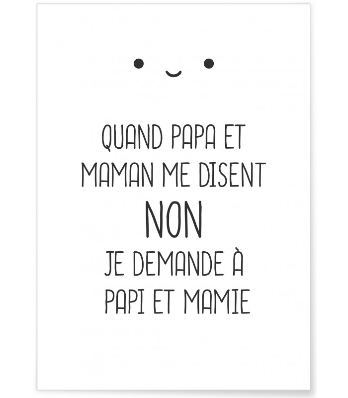 Affiche "Quand papa et maman disent non..."