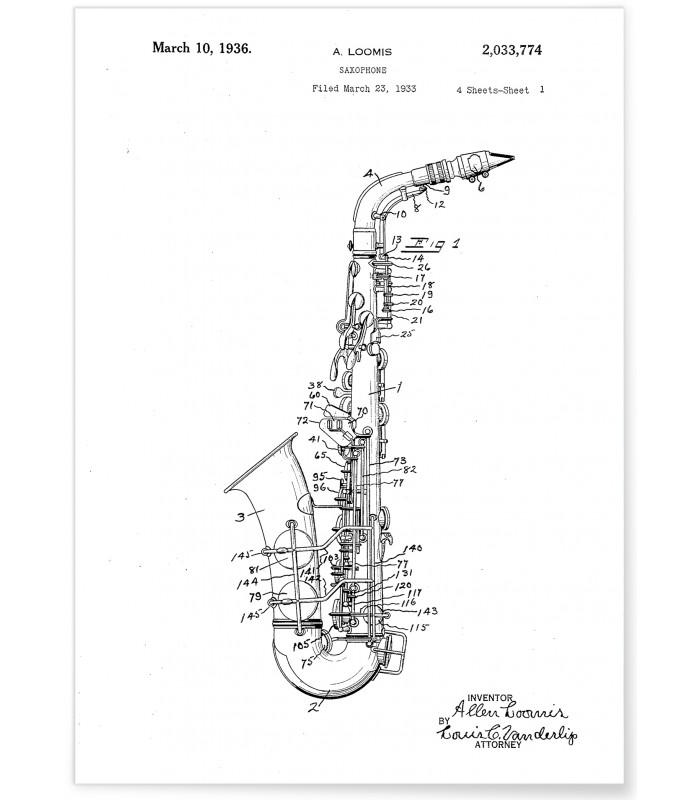 Affiche Brevet Saxophone