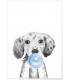 Poster Bulle de Chiot Bleue