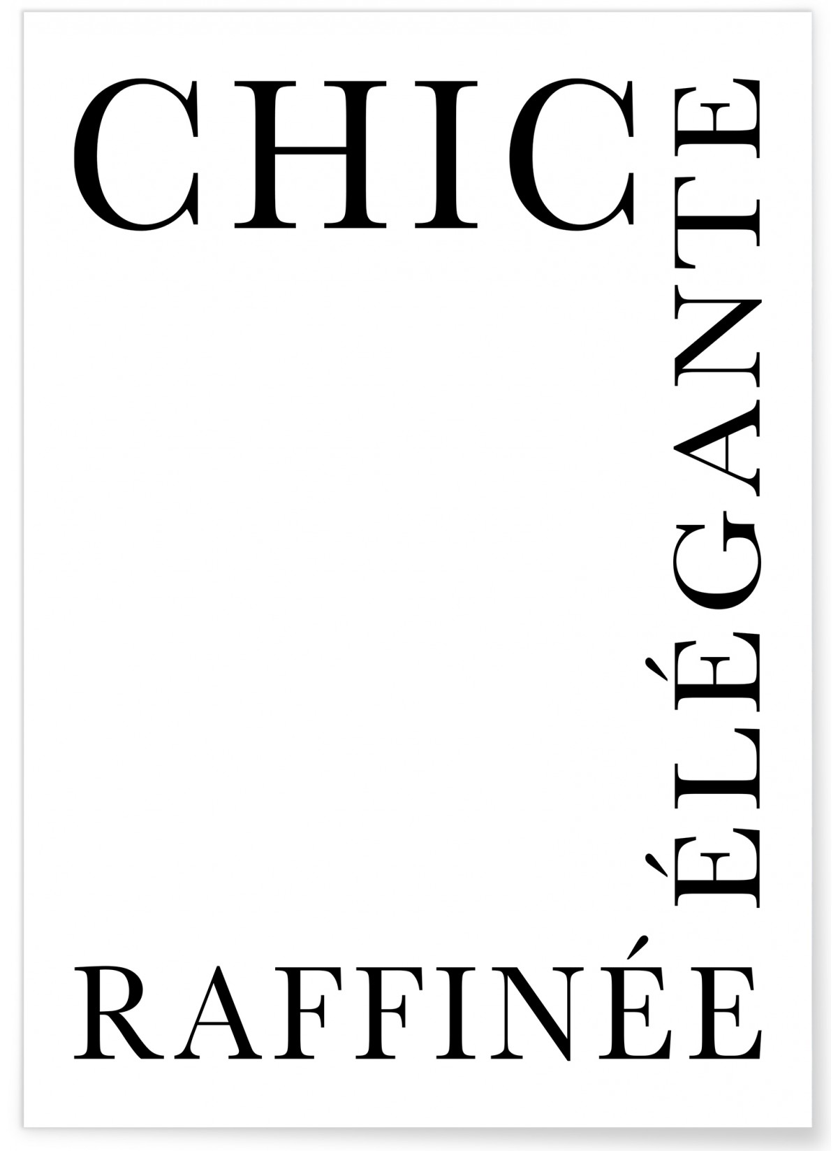 Affiche Chic, Élégante, Raffinée