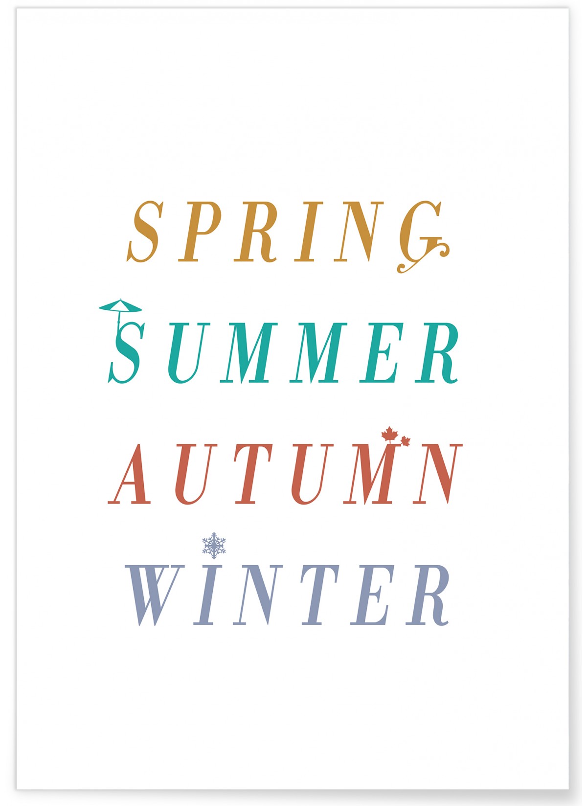 Affiche Quatre saisons