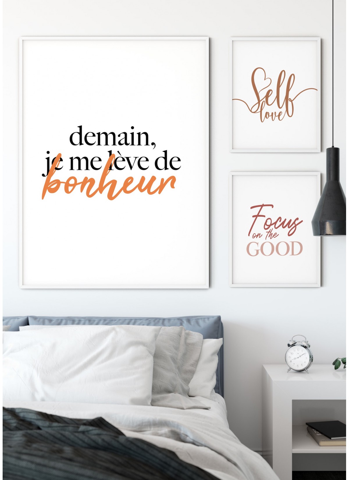Affiche "Demain je me lève de bonheur"