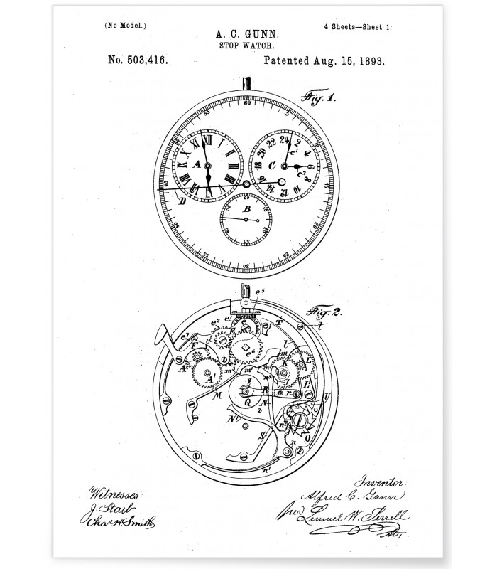 Affiche Brevet Chronomètre