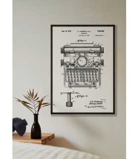 Affiche Brevet Machine à écrire