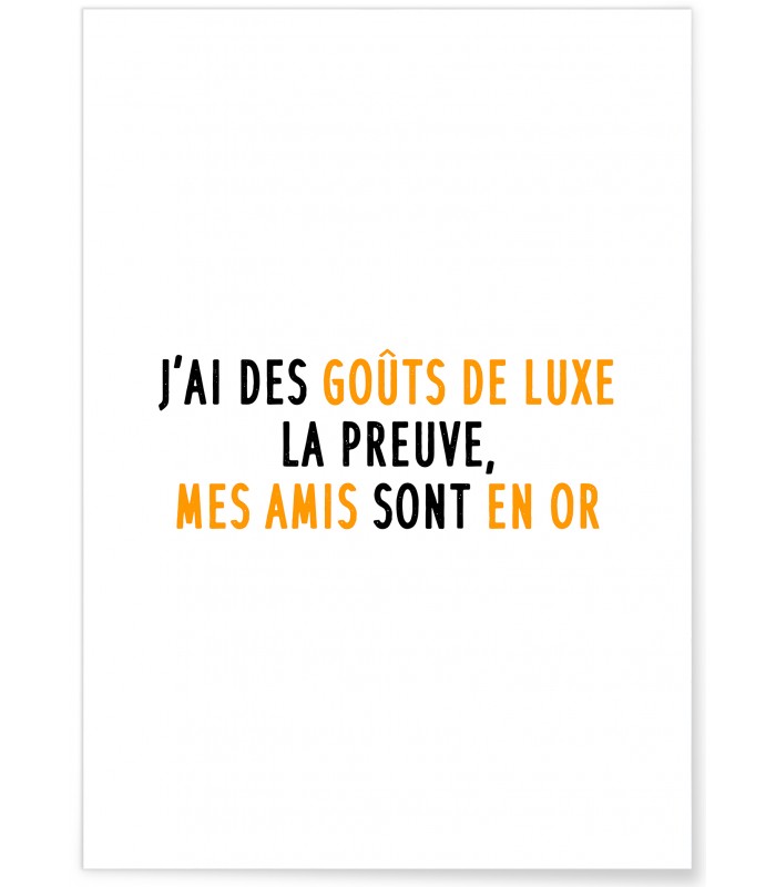 Affiche Goûts de luxe