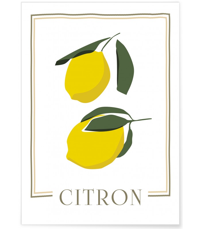 Affiche Abstract Citron