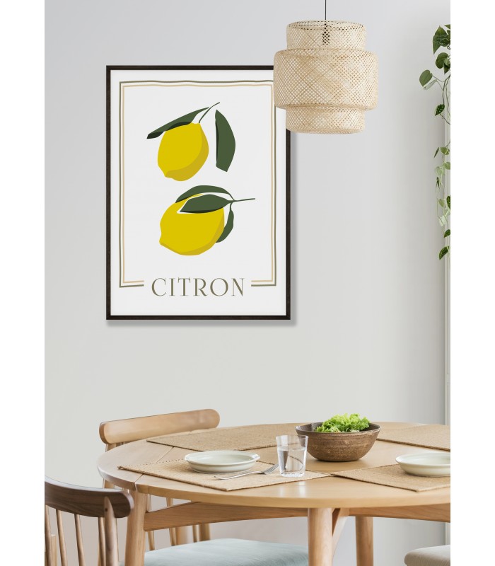 Affiche Abstract Citron