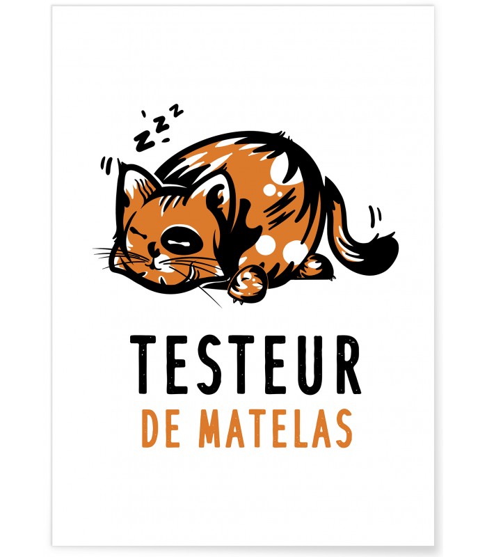 Affiche "Testeur de matelas"