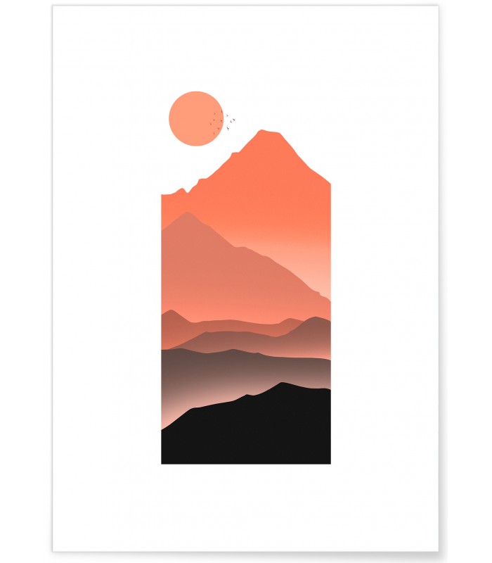 Affiche Montagne du soleil