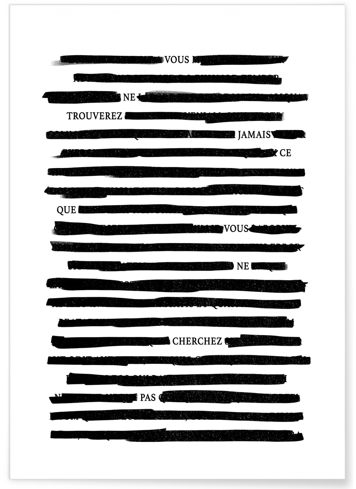 Affiche "Vous ne trouverez..."