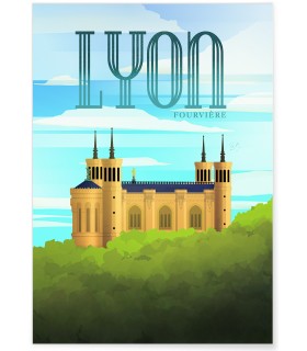 Affiche Lyon Fourvière