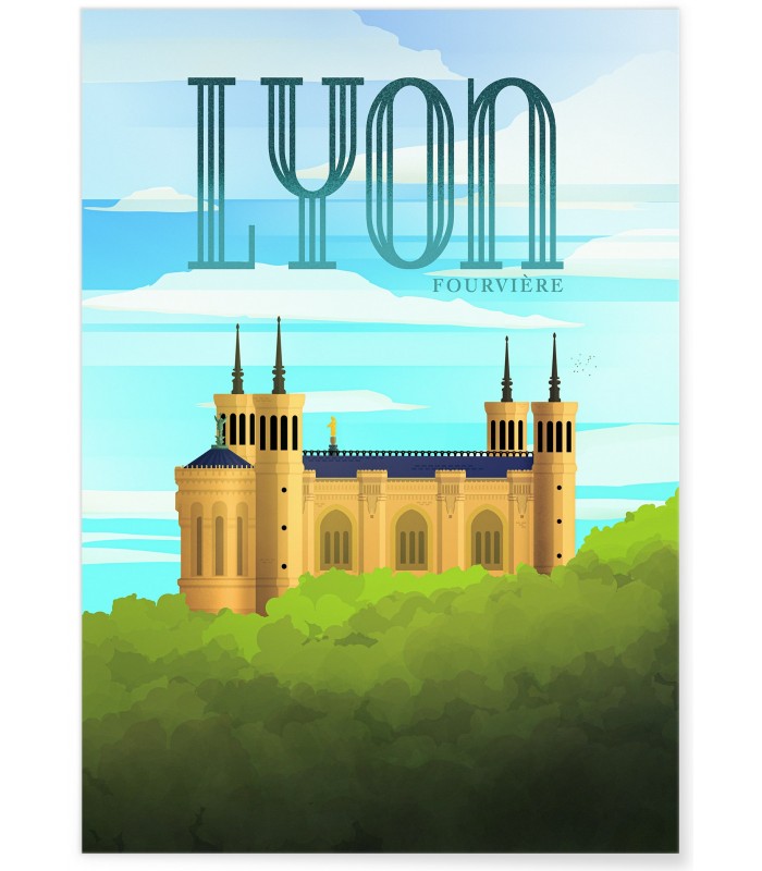 Affiche Lyon Fourvière