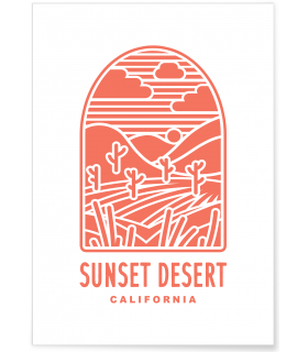 Affiche Sunset Desert