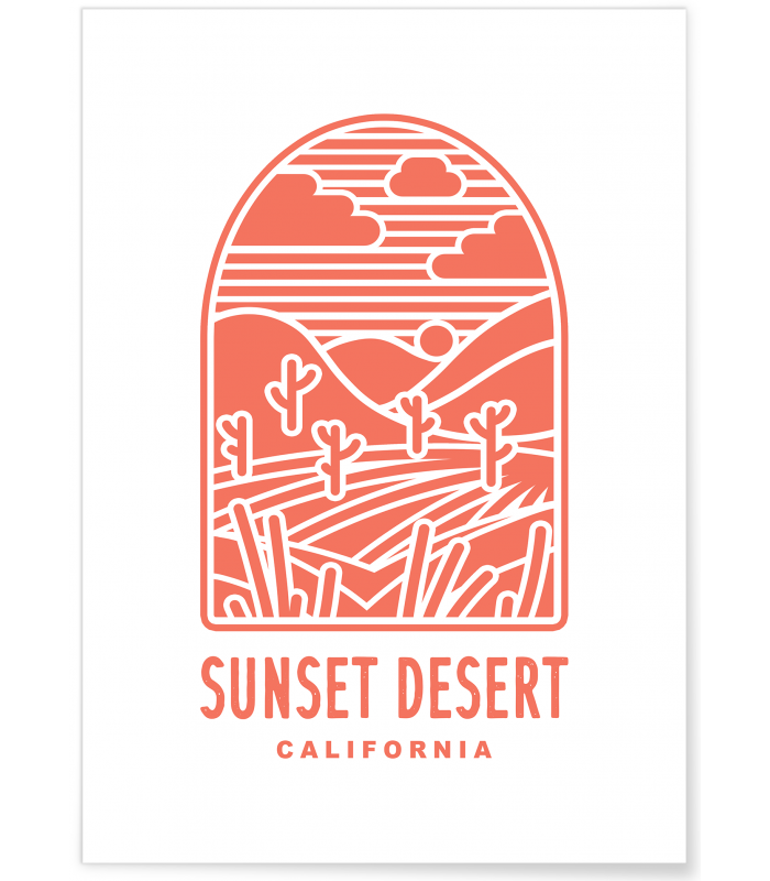 Affiche Sunset Desert