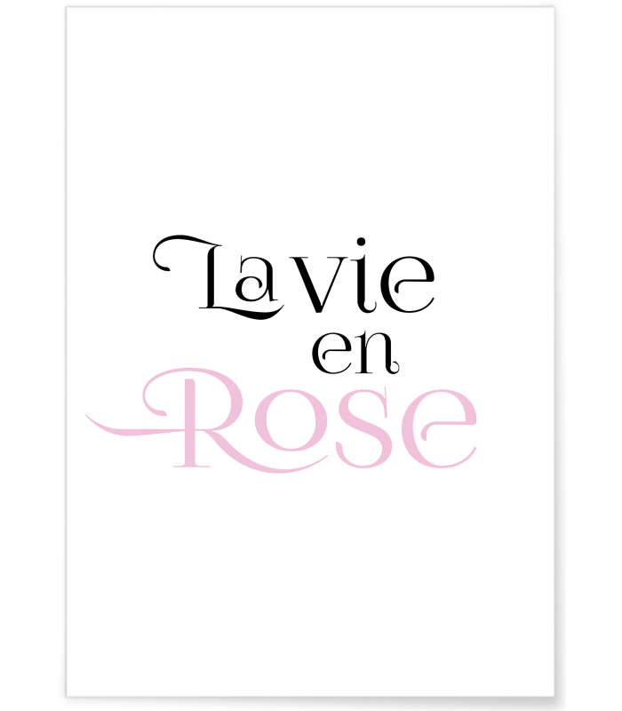 Affiche La vie en rose