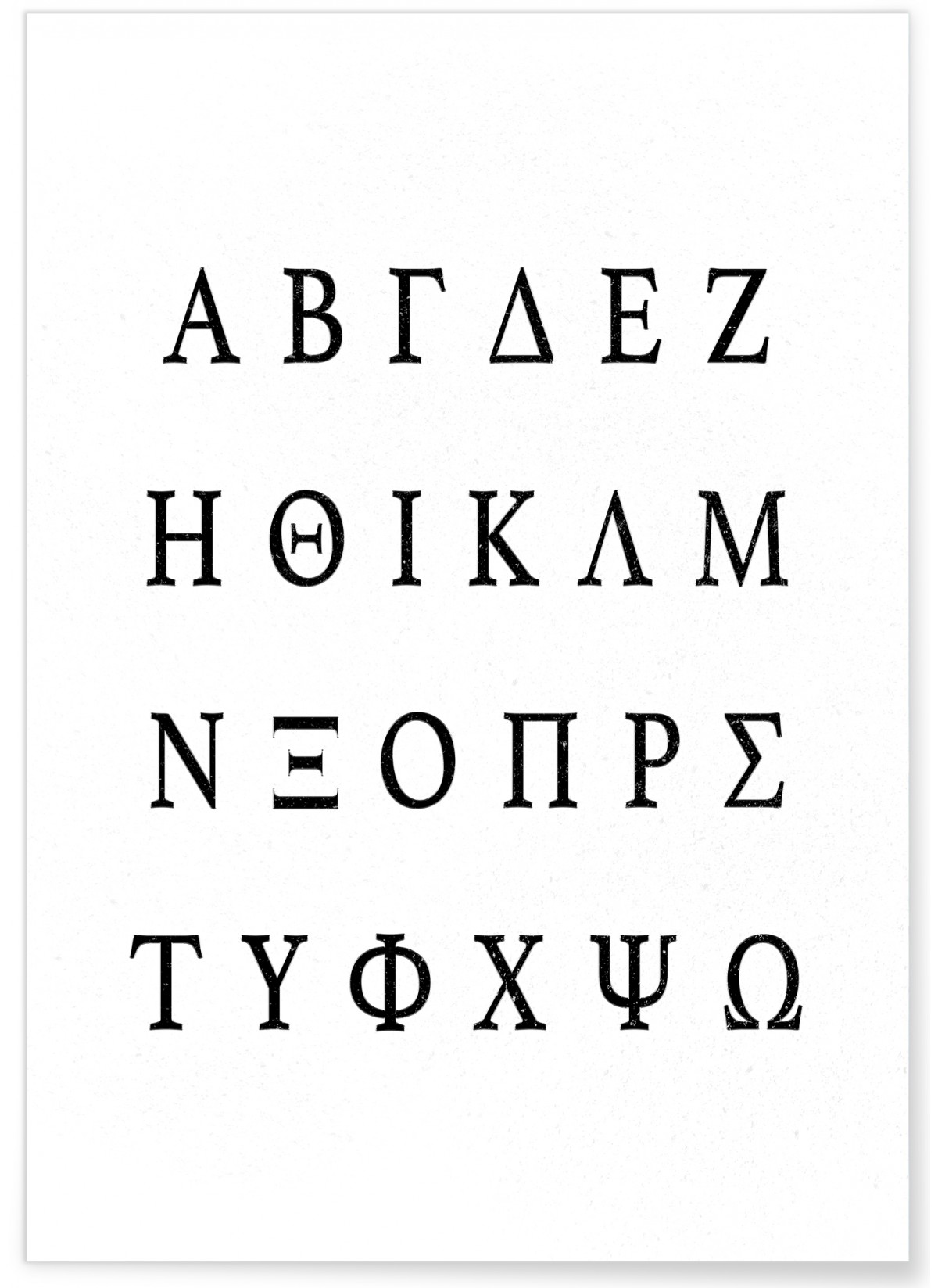 Affiche Alphabet Grec