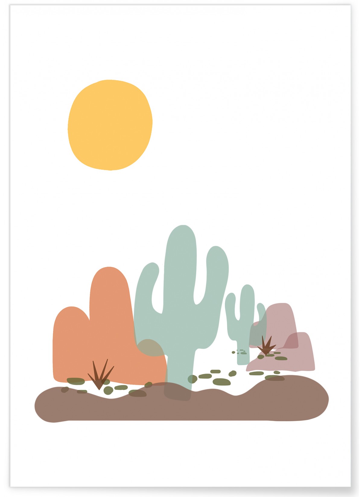 Affiche Désert Transparent