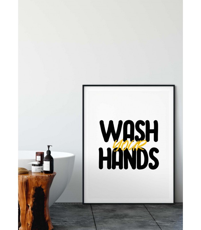 Affiche "Wash your hands"