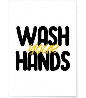 Affiche "Wash your hands"