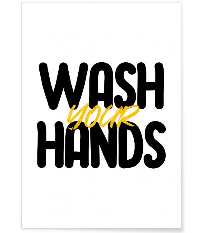 Affiche "Wash your hands"