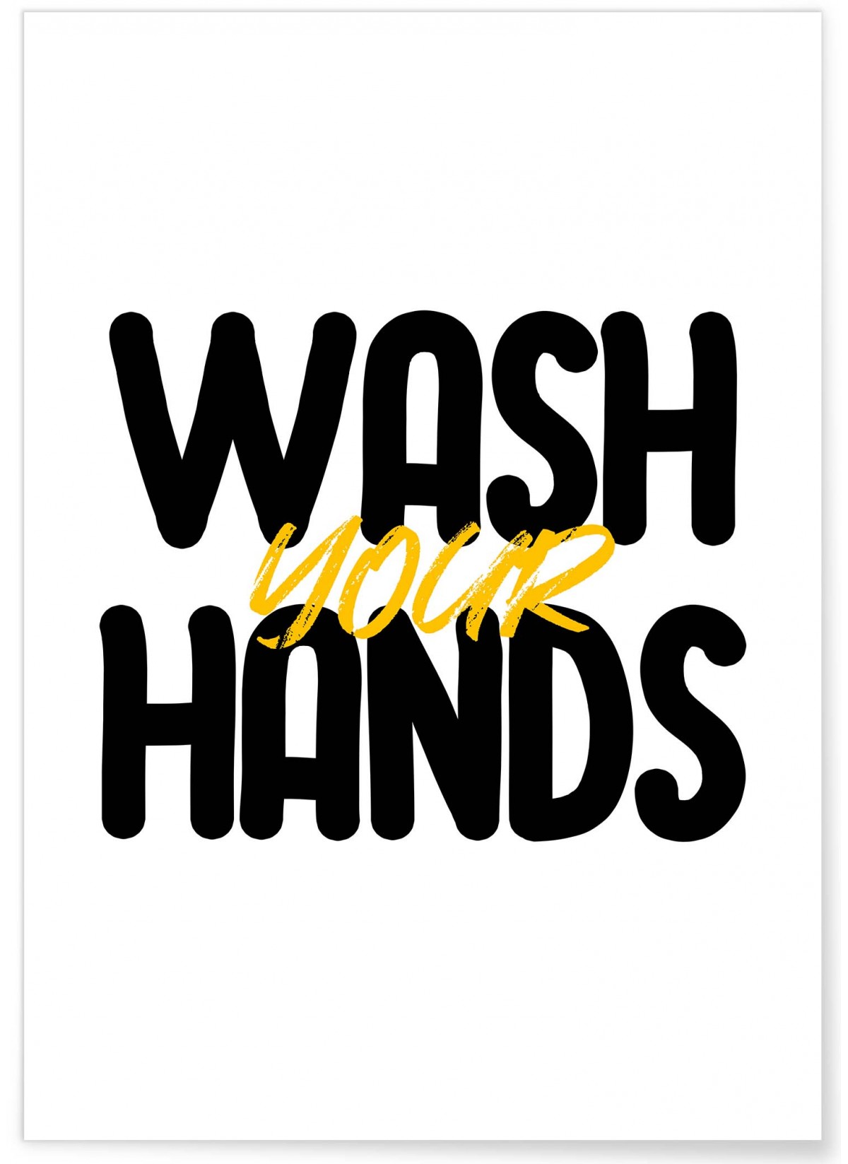 Affiche "Wash your hands"
