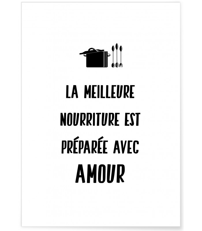 Affiche "La meilleure nourriture.."