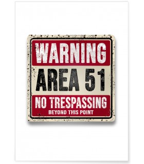 Affiche "Warning Area 51"