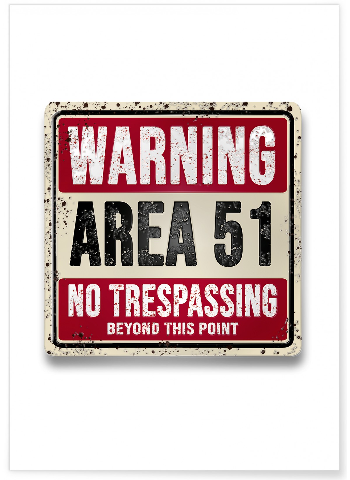 Affiche "Warning Area 51"