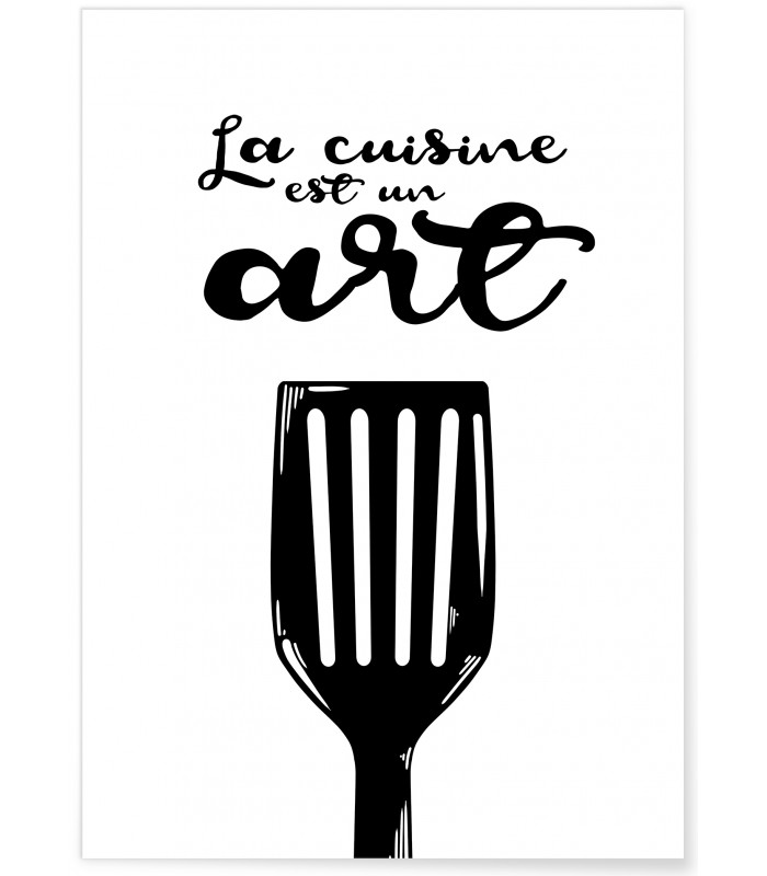 Affiche "La cuisine est un art"