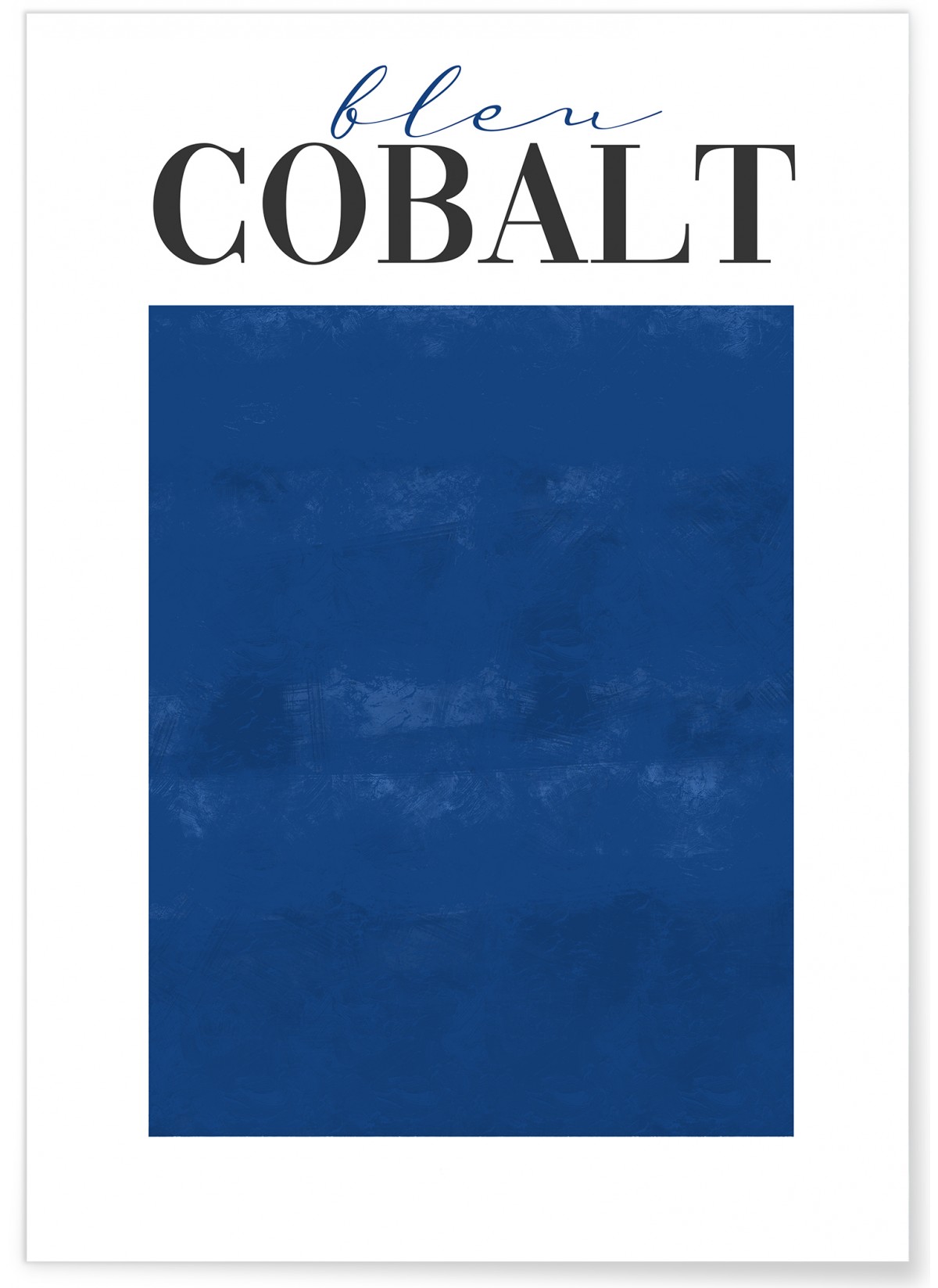 Affiche Bleu Cobalt