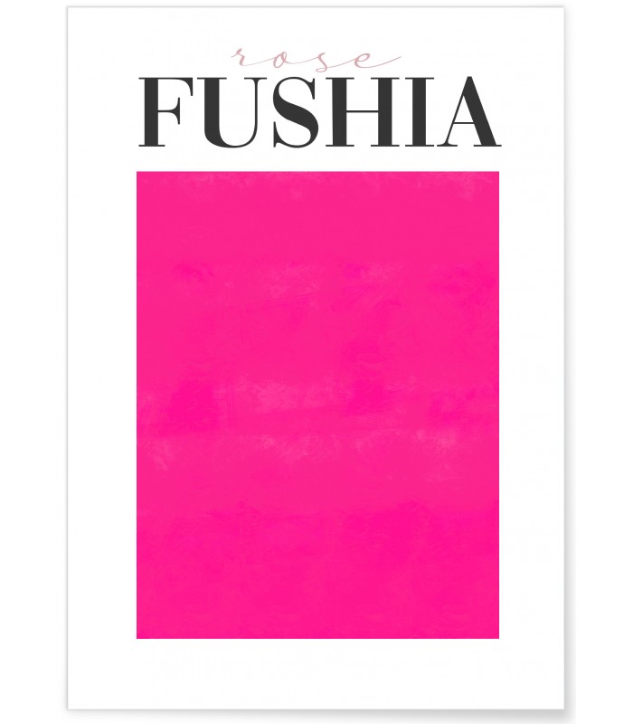 Affiche Rose Fushia