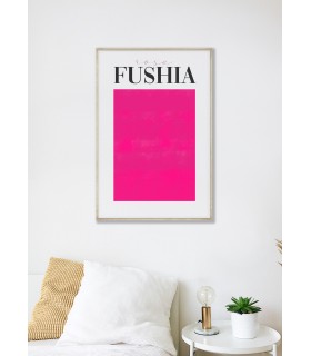 Affiche Rose Fushia