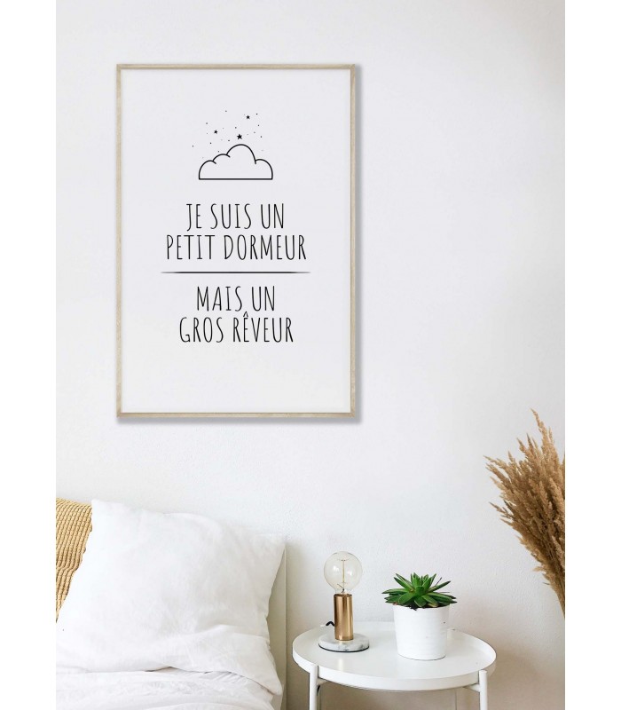 Affiche "Je suis un petit dormeur..."