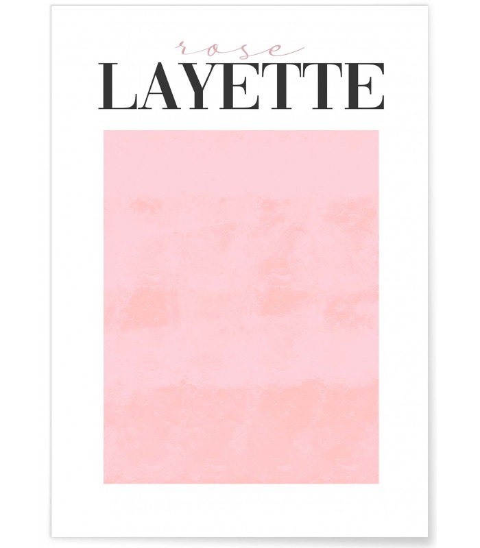 Affiche Rose Layette