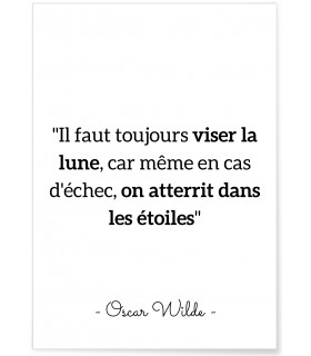 Affiche Citation Oscar Wilde : "Il faut toujours viser …"