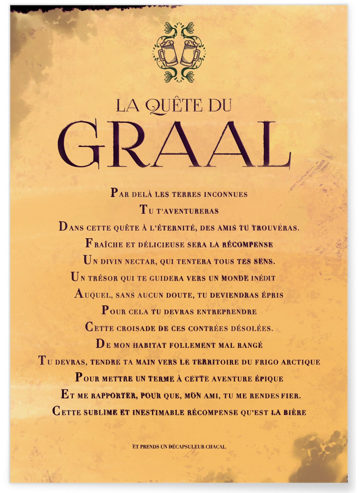 Affiche La quête du Graal