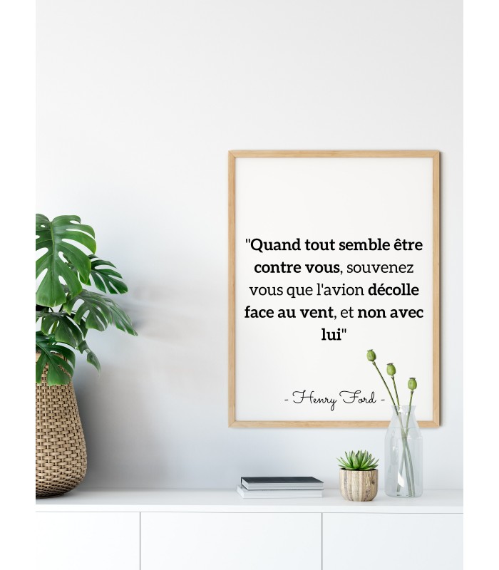 Affiche Citation Henry Ford "Quand tout semble être..."