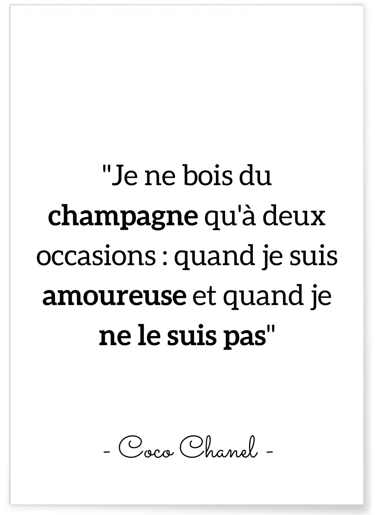 Affiche Citation Coco Chanel Pour Decorer Un Salon L Afficherie