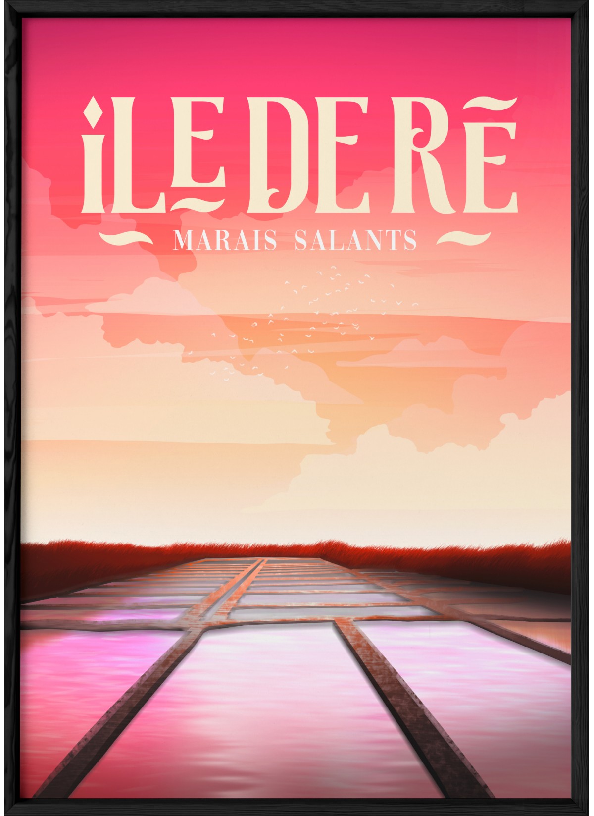 Affiche ville Île de Ré, déco affiche | L’Afficherie