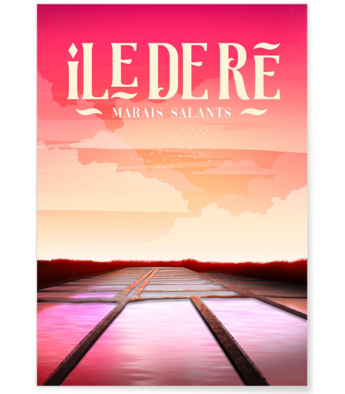 Affiche Île de Ré : Marais salants