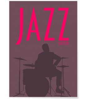 Affiche Jazz Batteur