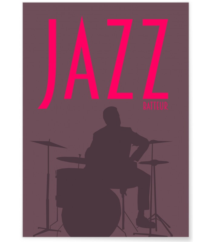 Affiche Jazz Batteur