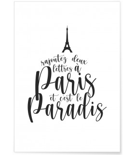 Affiche Paris c'est le paradis