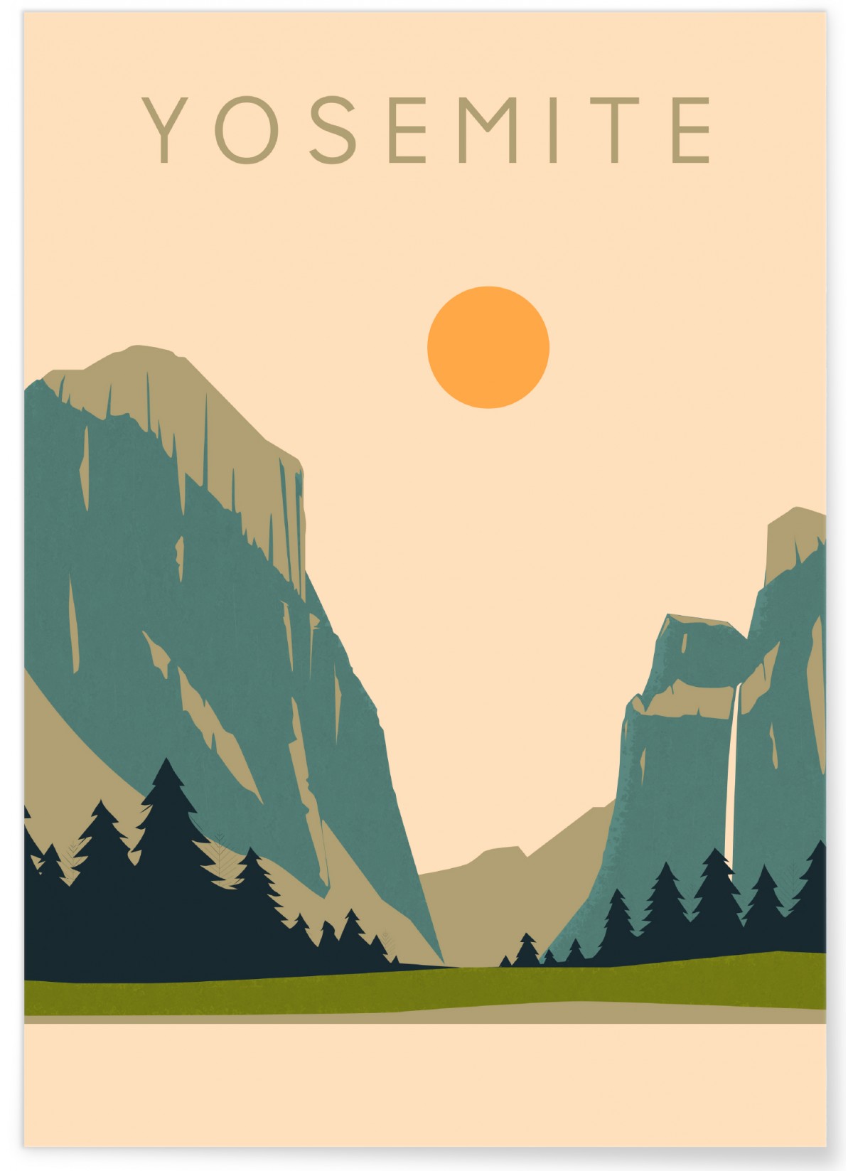 Affiche Parc national de Yosemite