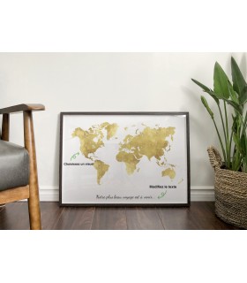 Affiche carte du Monde [personnalisable]