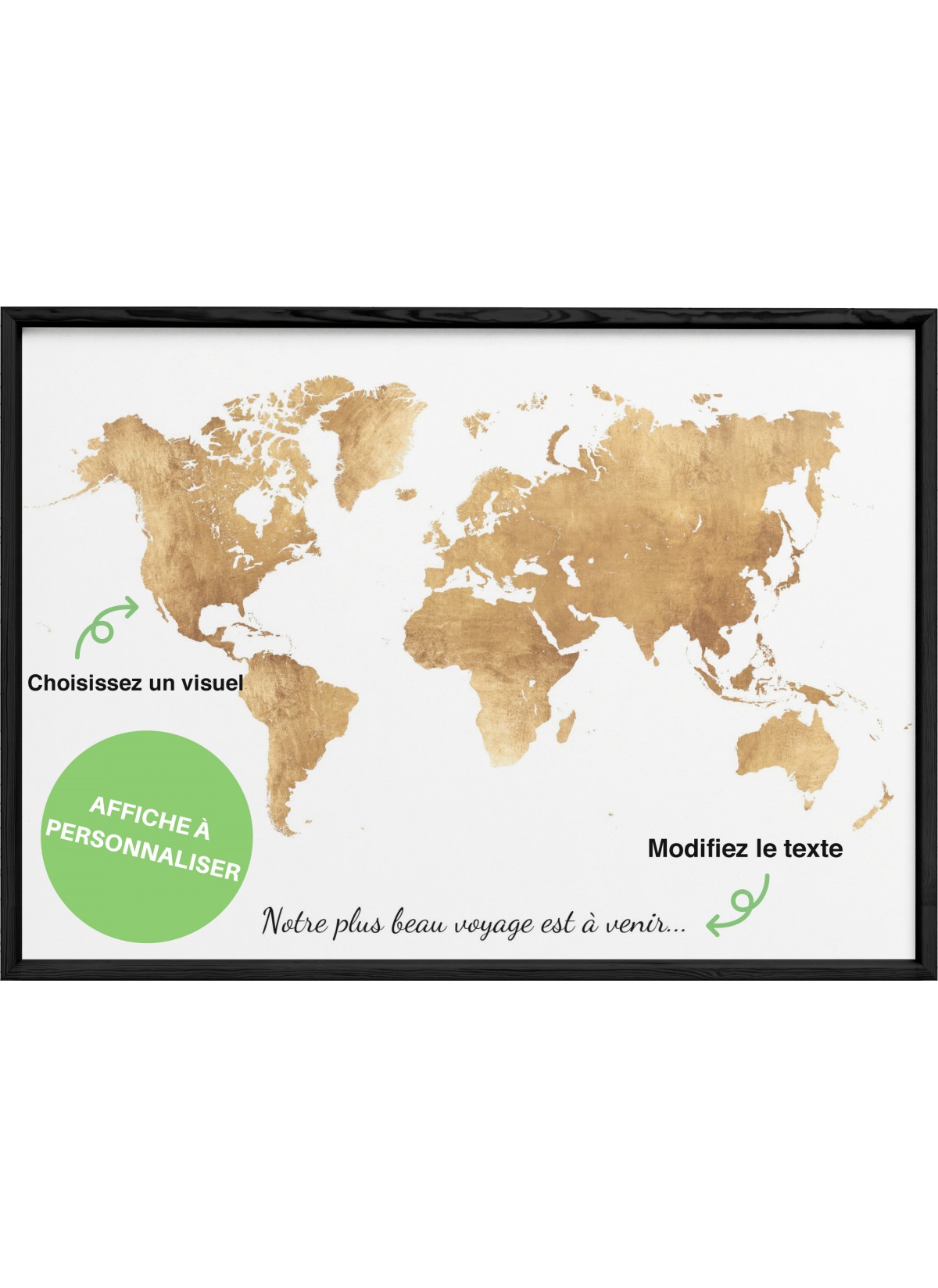 Carte à gratter affiche de carte du monde personnalisée voyage de haute  qualité avec pays - DIAYTAR SÉNÉGAL