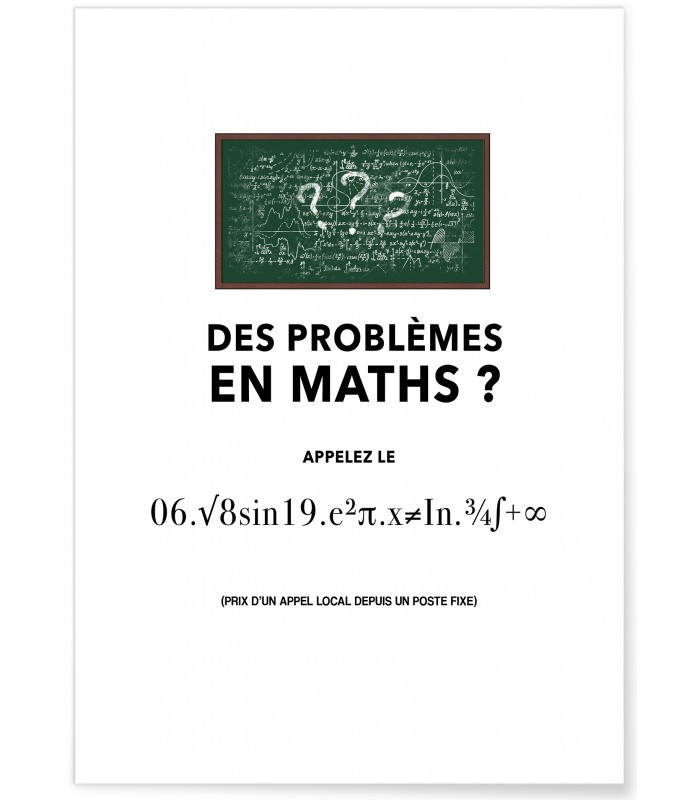 Affiche Problème de maths